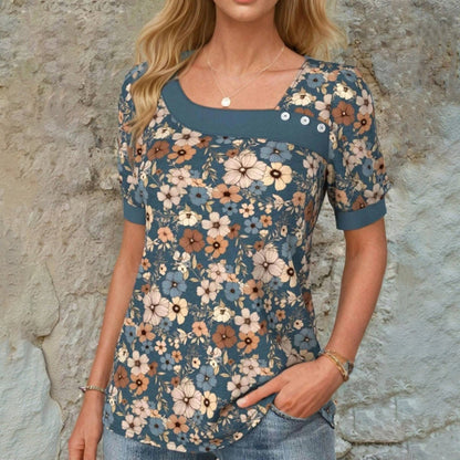 Blouse Vintage met Bloemenprint