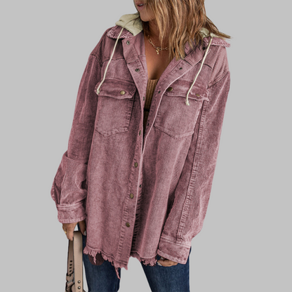 DABRINA™ – Klassische Kapuzenjacke mit Knopfleiste und langen Ärmeln