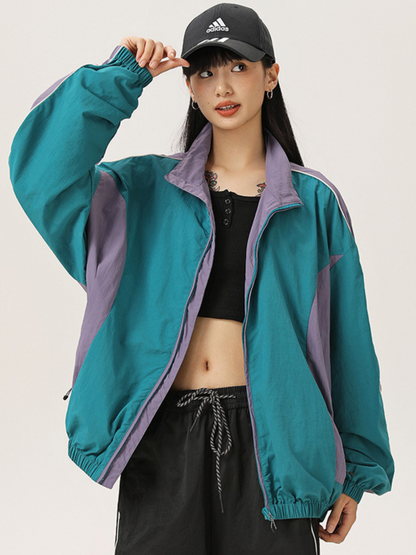 AshDeck - Unisex oversized waterdichte colorblock-jas