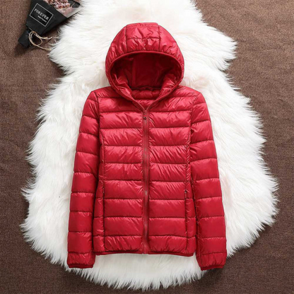 Metta Padded Mid-Season Jacket | Red