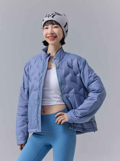 DryBench – Unisex Outdoor-Daunenjacke mit Kontrastkragen