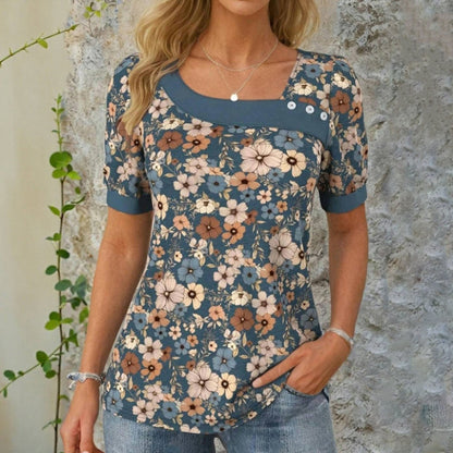 Blouse Vintage met Bloemenprint