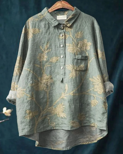 Jenny | Stijlvolle bloemenblouse met knoopjes