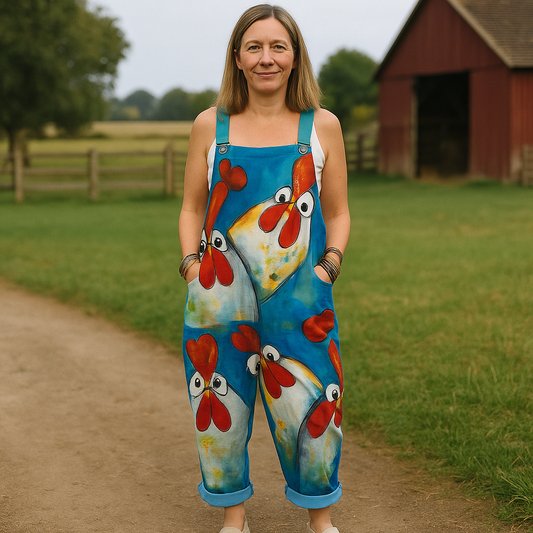 Vintage Jumpsuit met wijde pijpen – Moeiteloze stijl en comfort voor dames