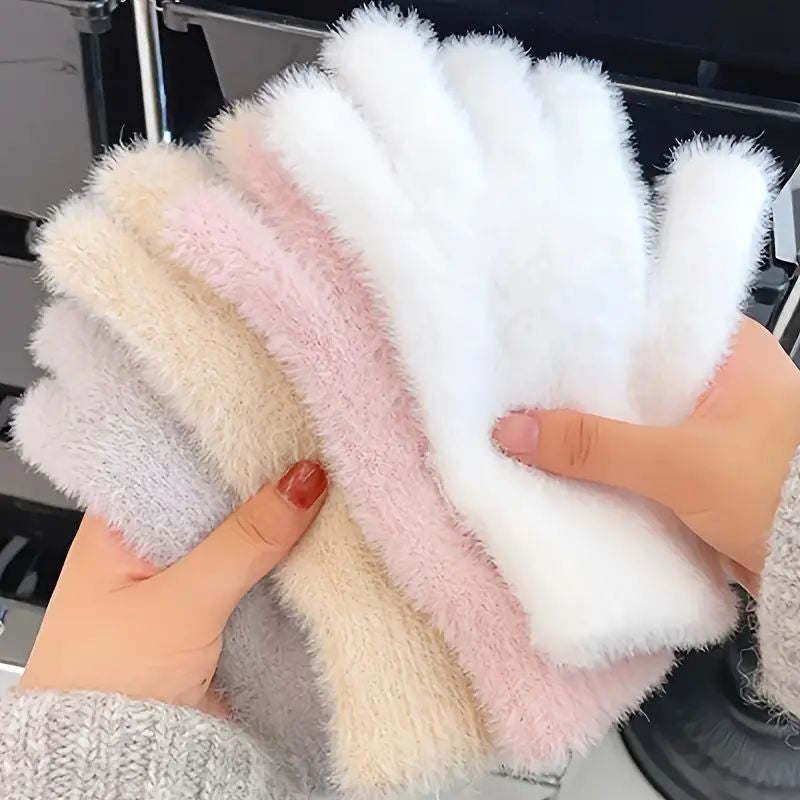 Warme effen handschoenen