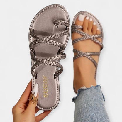 Platte Sandalen met Vlechtwerk
