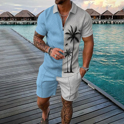 NICO | KOKOSPALMEN POLOSHIRT- & KORTE BROEK-SET