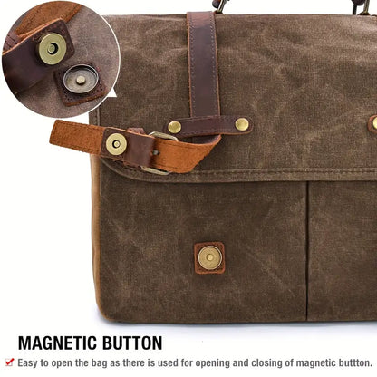Brett - Waterdichte Messenger Bag van Canvas met Grote Capaciteit voor Heren