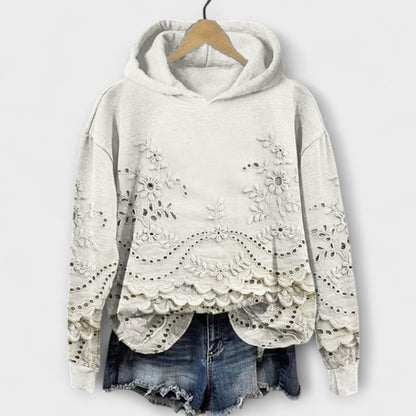 Grace – Vintage Kapuzen-Sweatshirt mit Blumenmuster