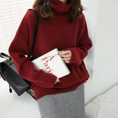 Kayla - Loden pullover, casually knitted