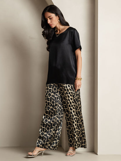 Soie Pure Pyjama Court À Manches Courtes Set