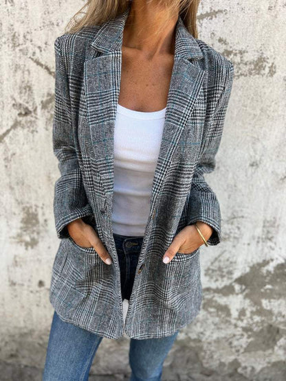 Nina – Klassieke geruite blazer