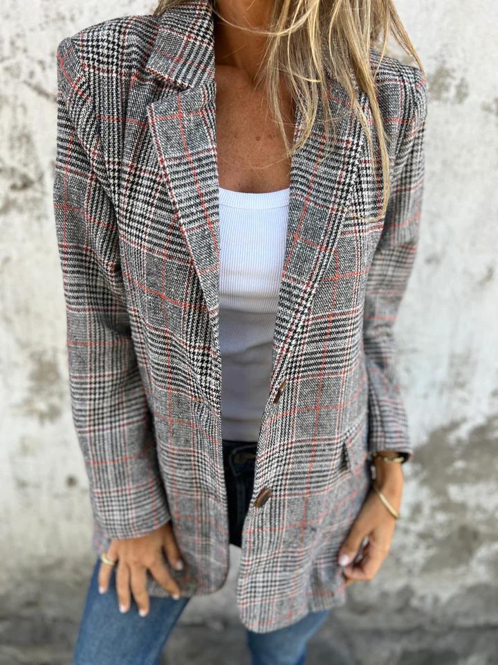 Nina – Klassieke geruite blazer