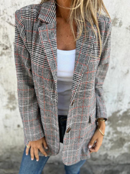 Nina – Klassieke geruite blazer