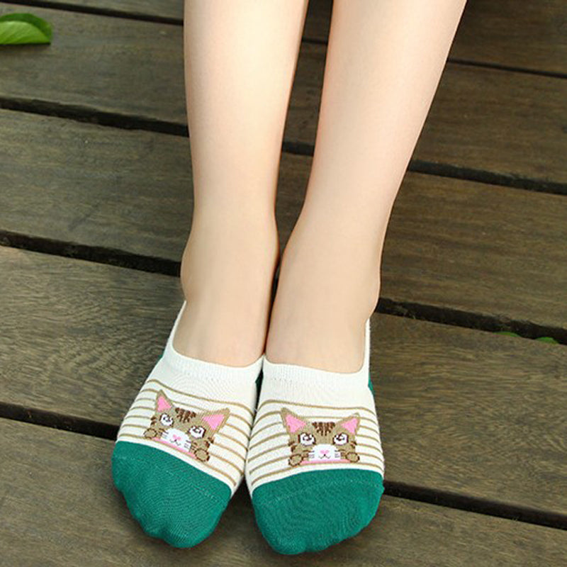Chaussettes Décontractées À Motif Chat