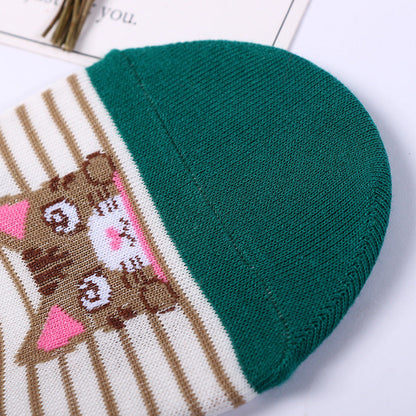Chaussettes Décontractées À Motif Chat