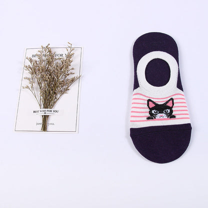 Chaussettes Décontractées À Motif Chat