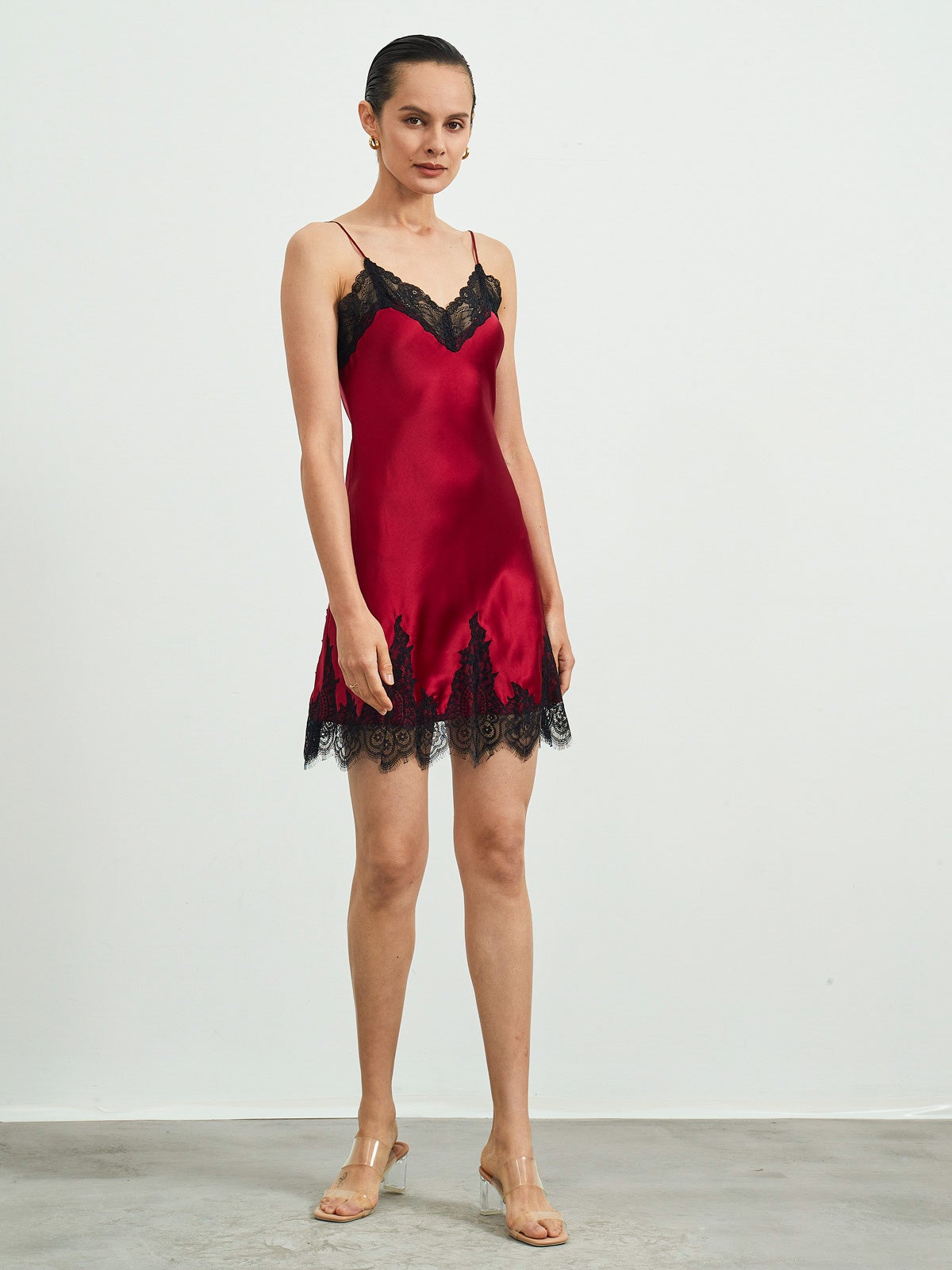 Robe de Nuit en Dentelle de Soie Pure