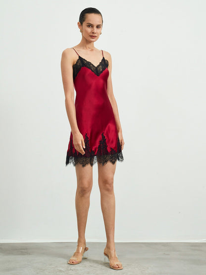 Robe de Nuit en Dentelle de Soie Pure