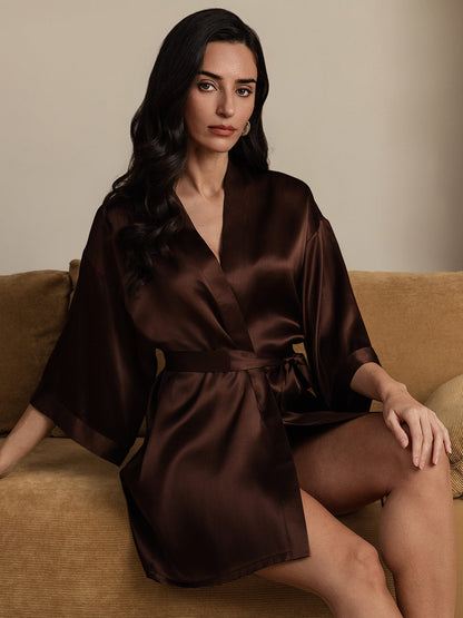 Dames Kimono Kimono Zijden Korte Badjas Glanzend