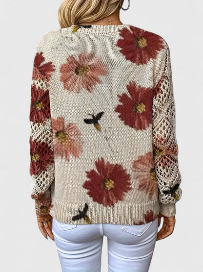 Sadie™ - Elegante bloemenprint trui