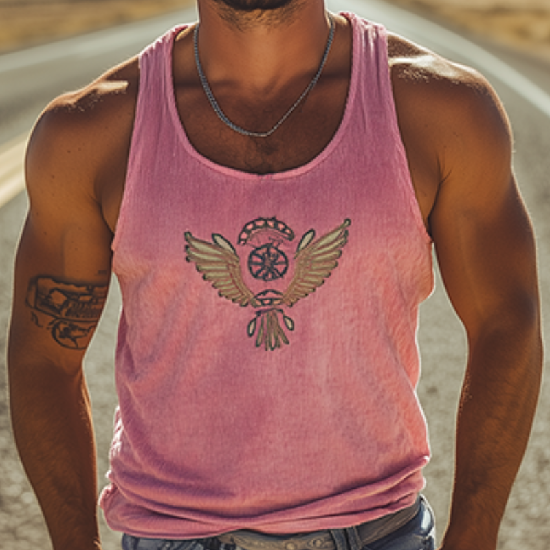 【Verzending binnen 24 uur】Heren klassieke casual Amerikaanse retro gebreide gestreepte tanktop 72799567K