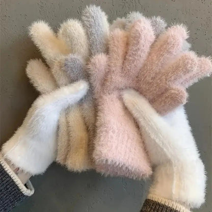 Warme effen handschoenen