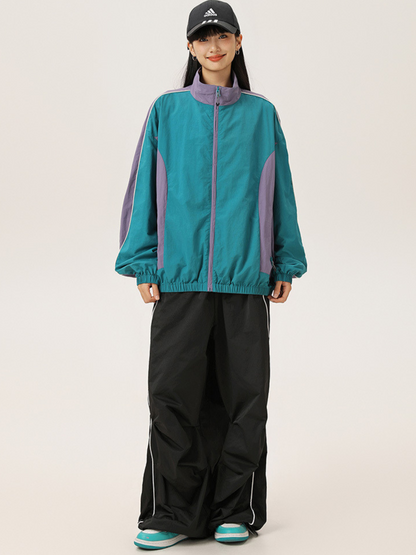 AshDeck - Unisex oversized waterdichte colorblock-jas