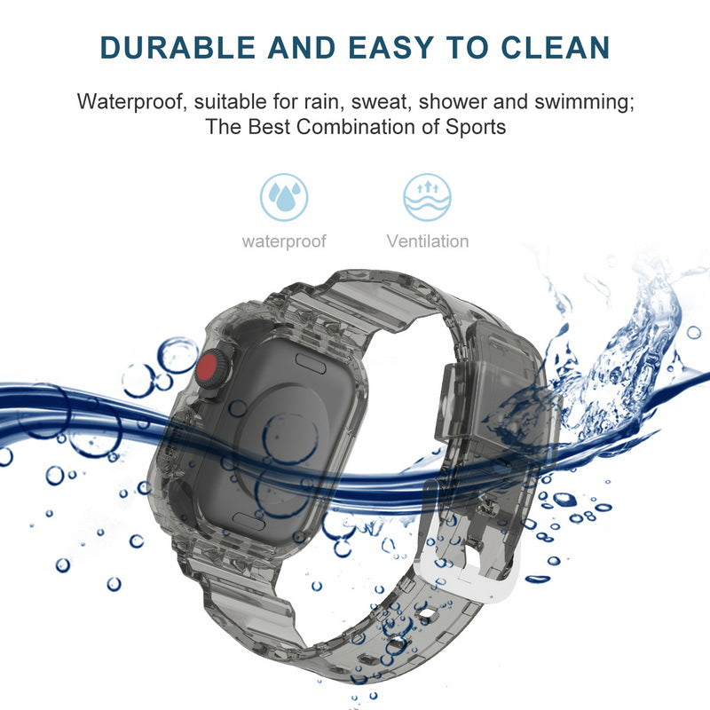 Luxe transparante band voor Apple Watch serie 41/45/49 mm