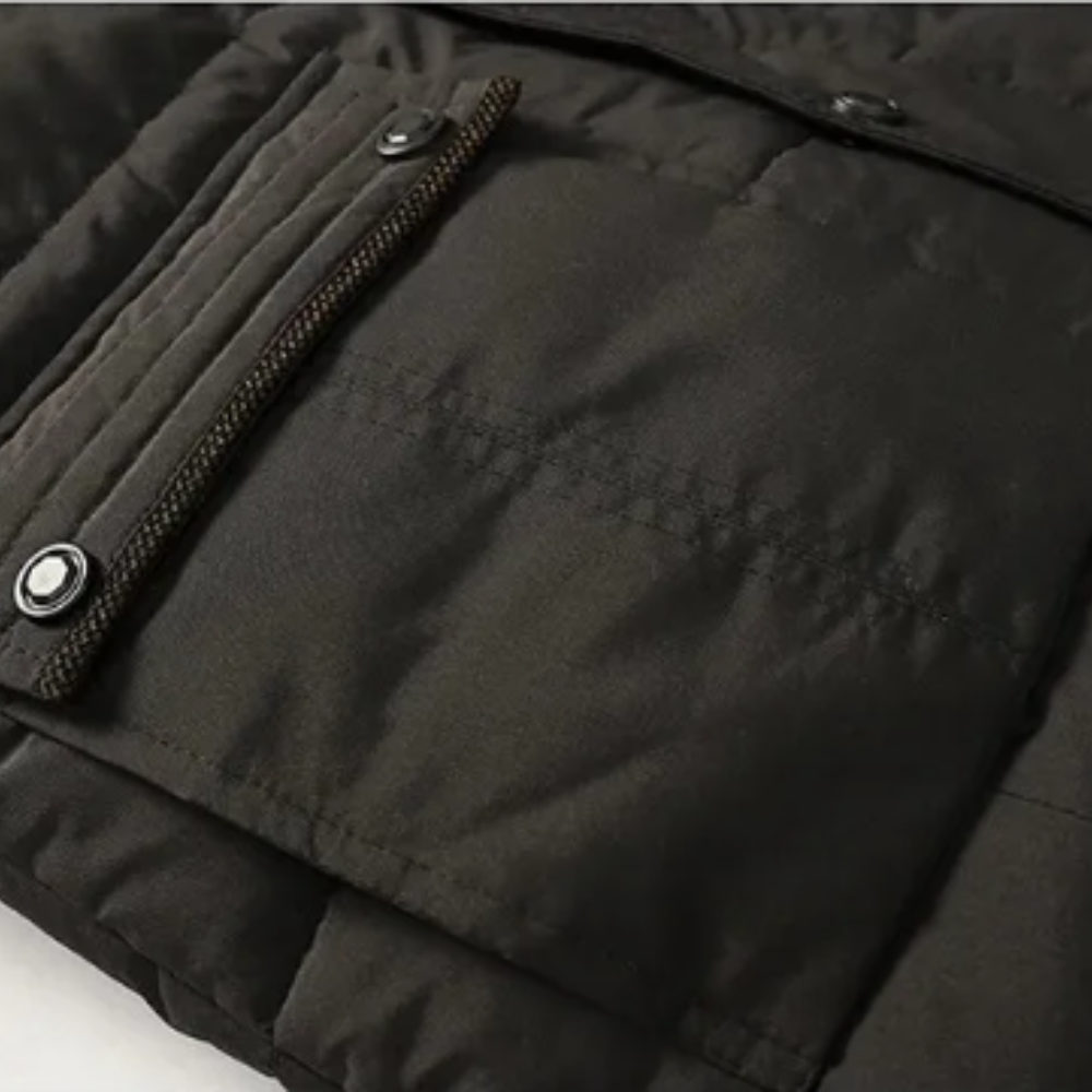 Elegante wattierte Fleece-Winterjacke