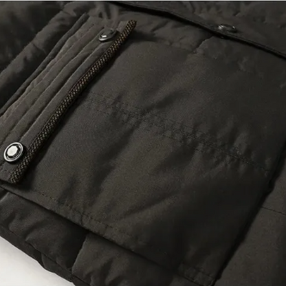 Elegante wattierte Fleece-Winterjacke