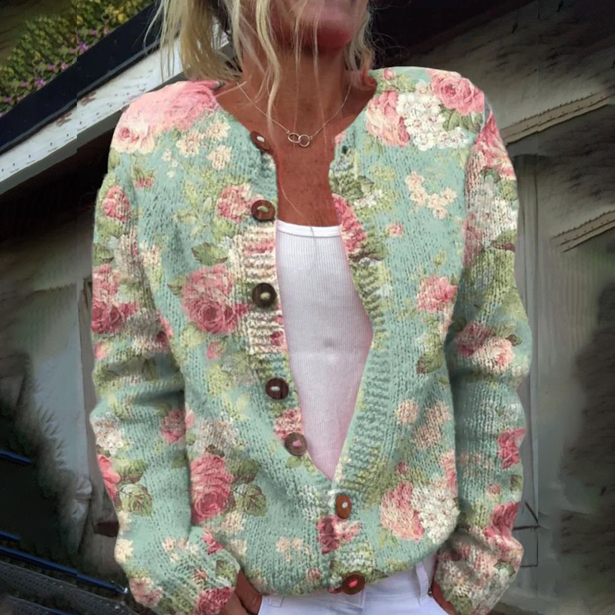 LINDA lange gebreide cardigan