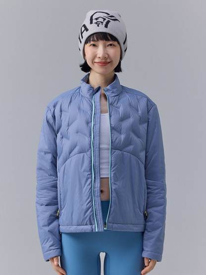 DryBench – Unisex Outdoor-Daunenjacke mit Kontrastkragen