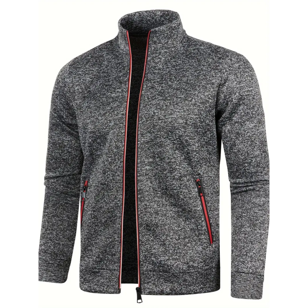 Kasper | Klassiek gebreid vest met rits