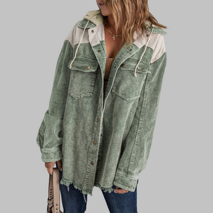 DABRINA™ – Klassische Kapuzenjacke mit Knopfleiste und langen Ärmeln