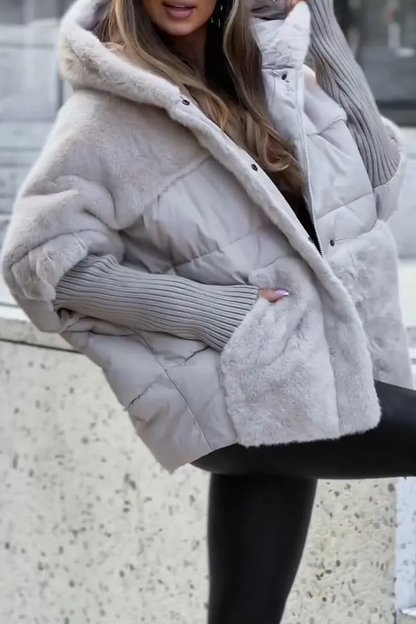 Evelyne - Multicolor winterjas met capuchon