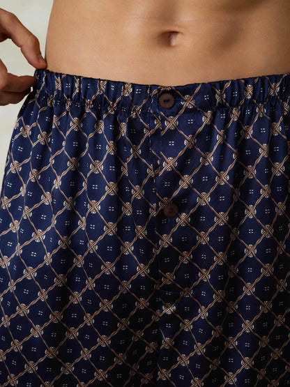 Short En Soie Pure Taille Élastique Shorts De Nuit Pour Hommes