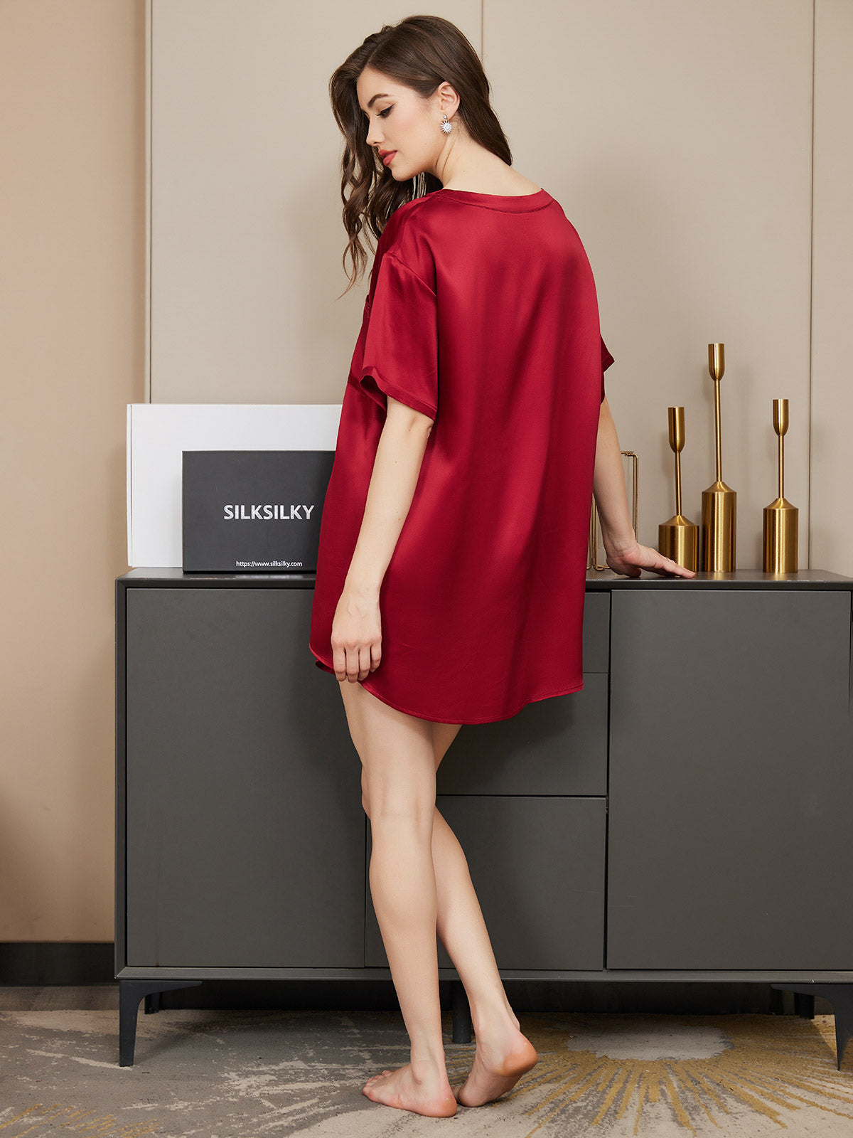 Dames Pyjamaset Puur Zijde Casual 2-delig