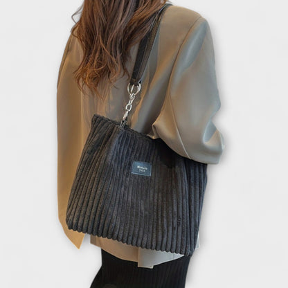 Olivia - Zachte corduroy schoudertas