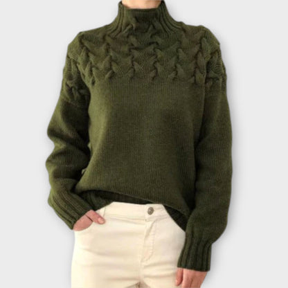Eva - Damespullover met kabeldetails