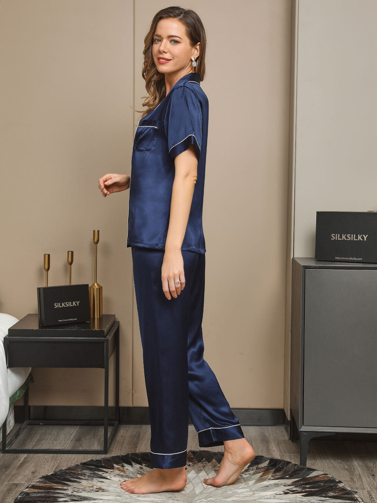 Pyjama en Soie Pure 2Pcs