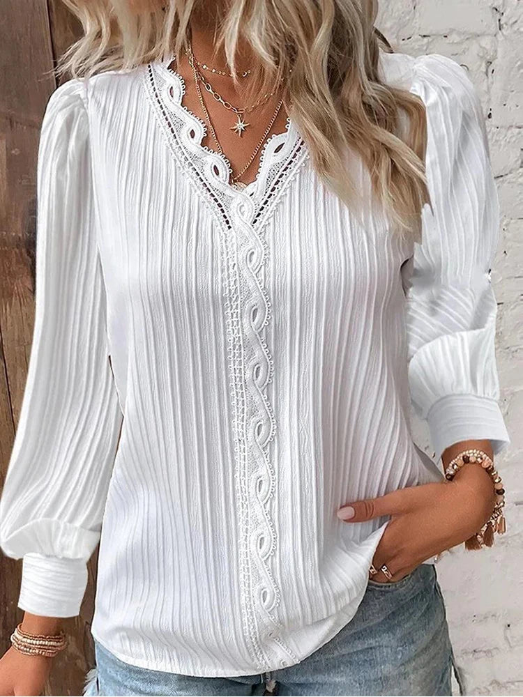 Josette | Blouse met Kanten Details