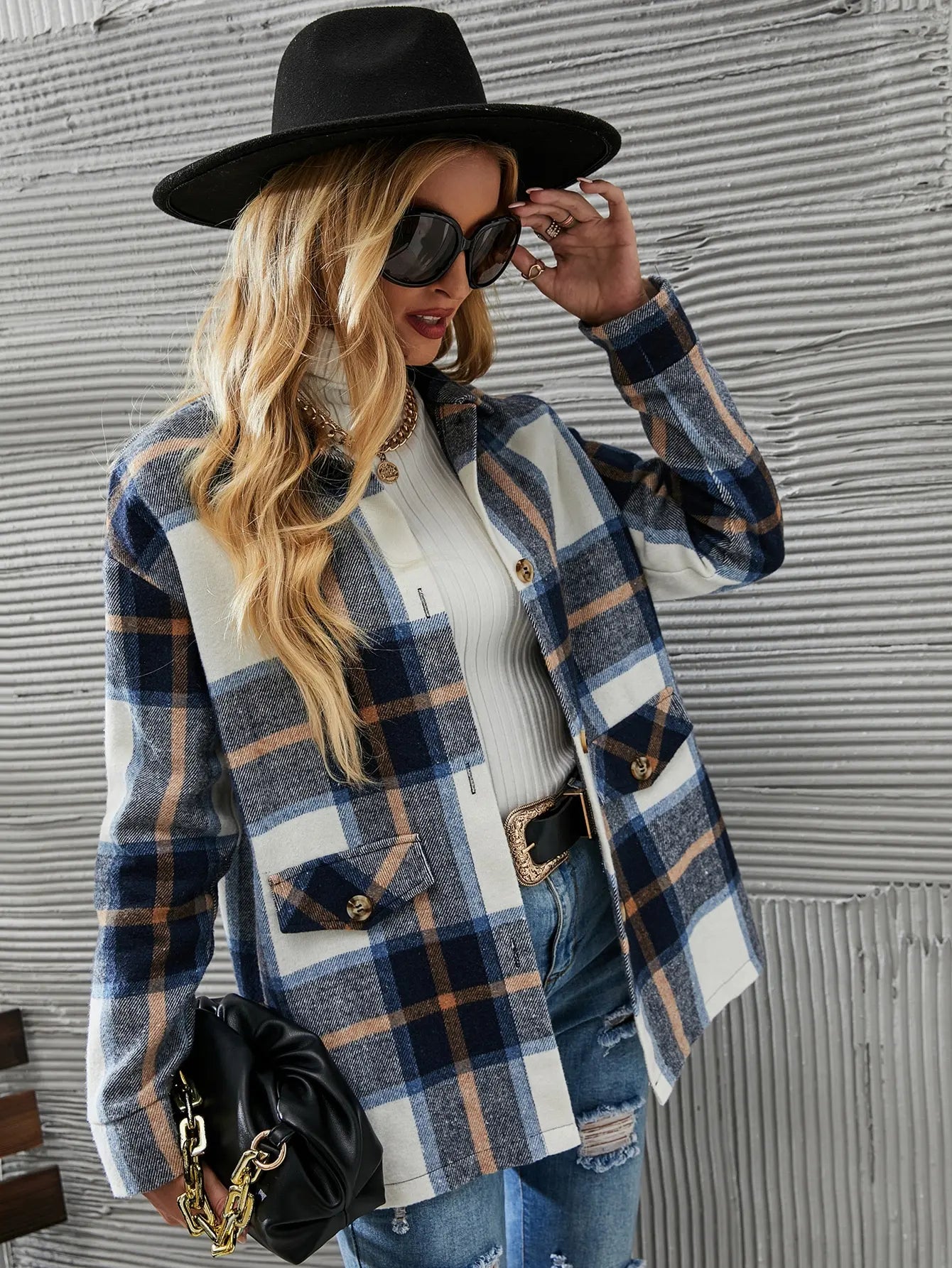 Kelly | Stilvolle Karierte Blazerjacke