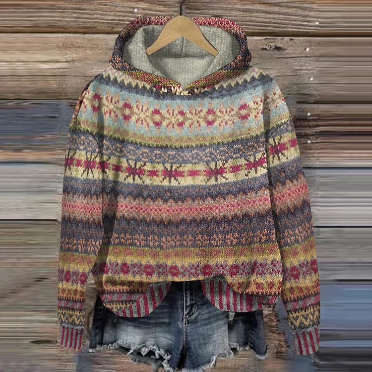 Anja™ - Gemütlicher Ethno-Pullover