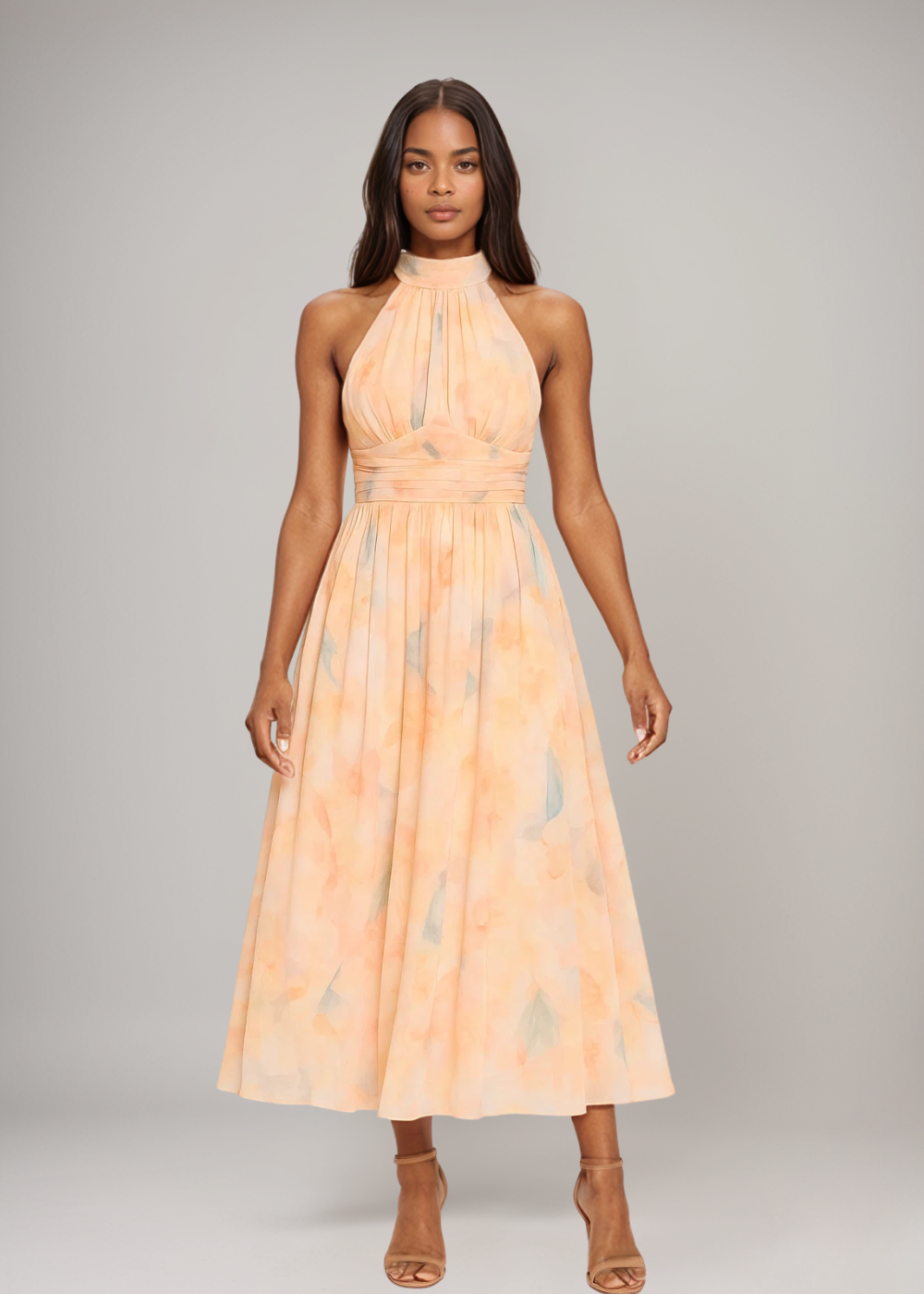 Antonella | Elegante Halternek Maxijurk