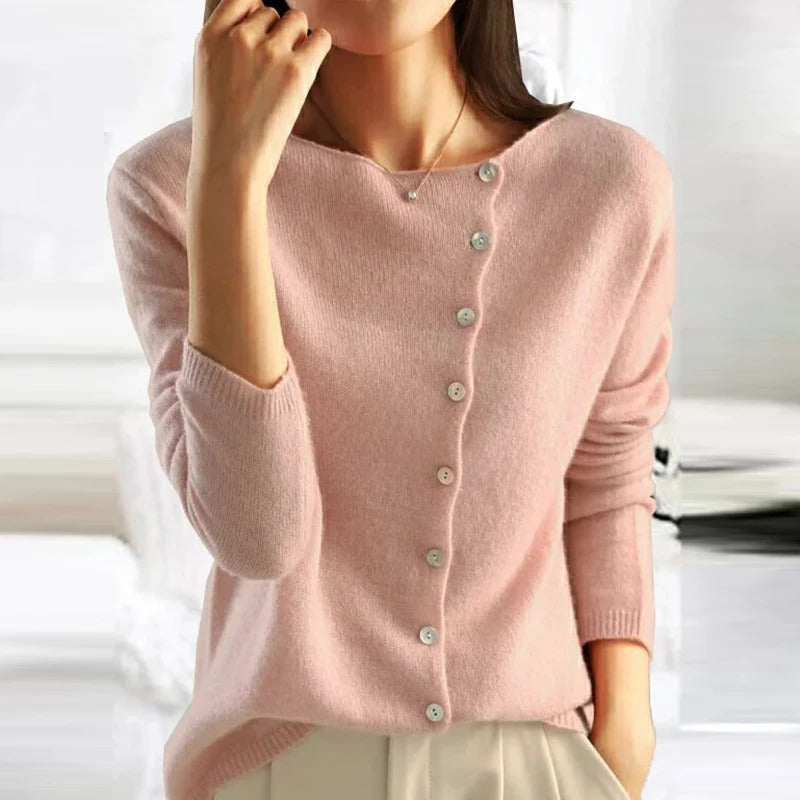 ANAIS™ | Luxuriöser Strickpullover mit Knöpfen