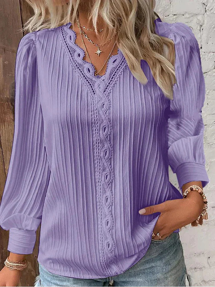 Josette | Blouse met Kanten Details