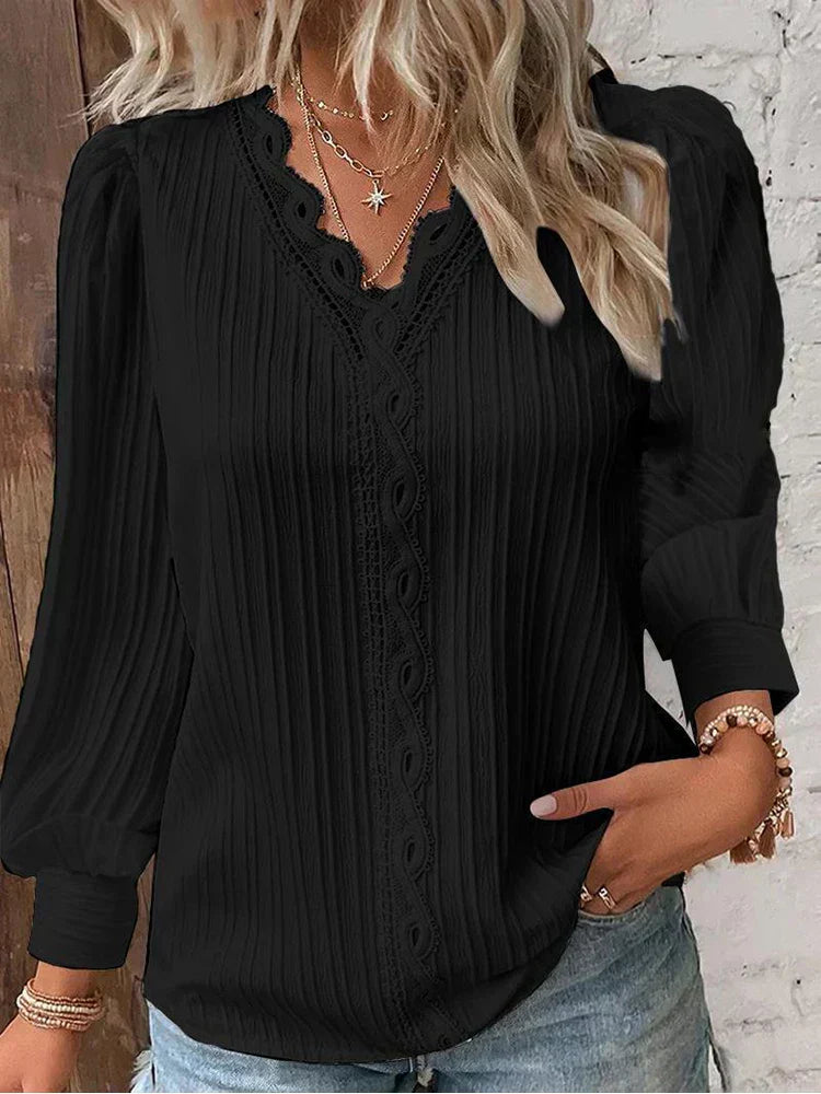 Josette | Blouse met Kanten Details