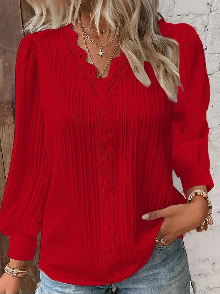Josette | Blouse met Kanten Details