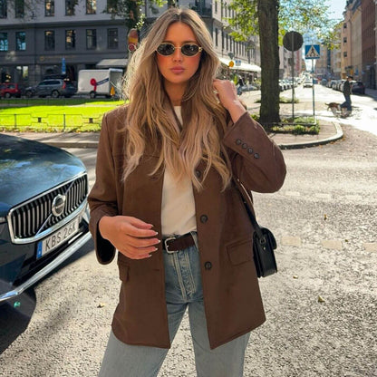 Jimena™ – Suede Blazer for Confident Everyday Elegance